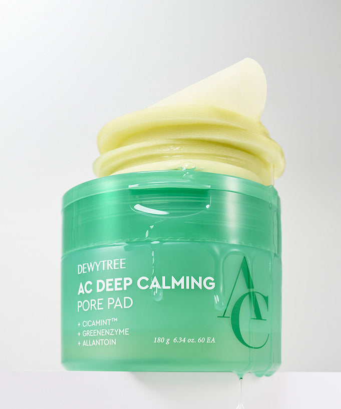 DEWYTREE AC Deep Calming Pore Pad 60 Pads with moisturizing formula for calming and pore cleaning