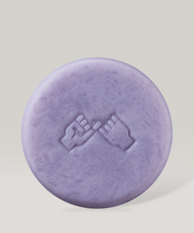 DONGGUBAT Field Correct Cleansing Soap Collagen shown in purple with engraved design