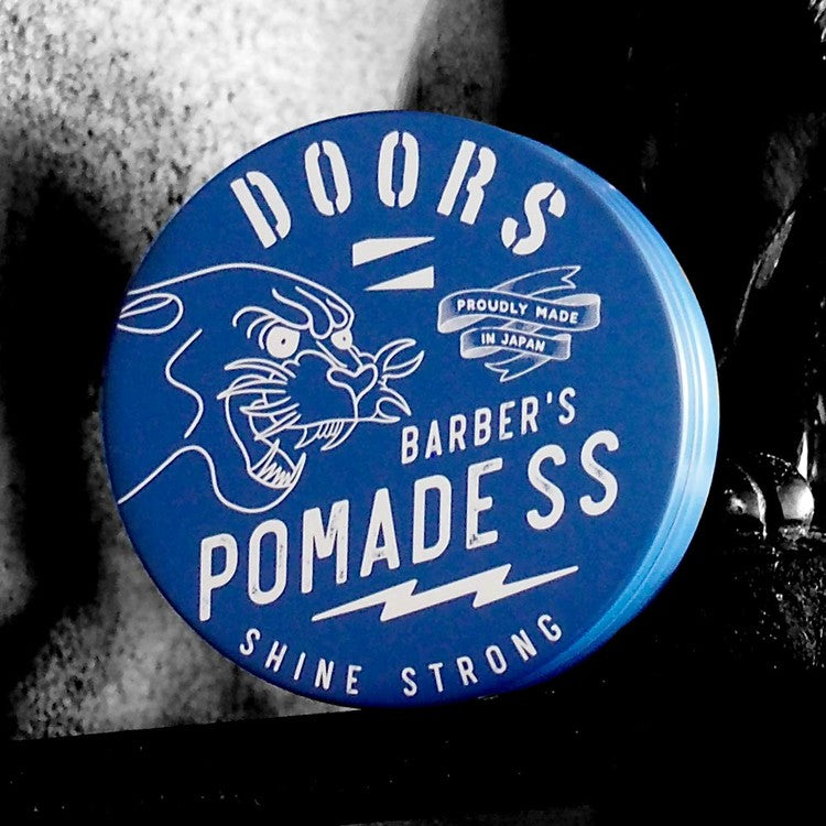 DOORS Original Pomade SS 120g - Gentleman Korea product shot of blue tin pomade for men, barber's shine strong styling pomade