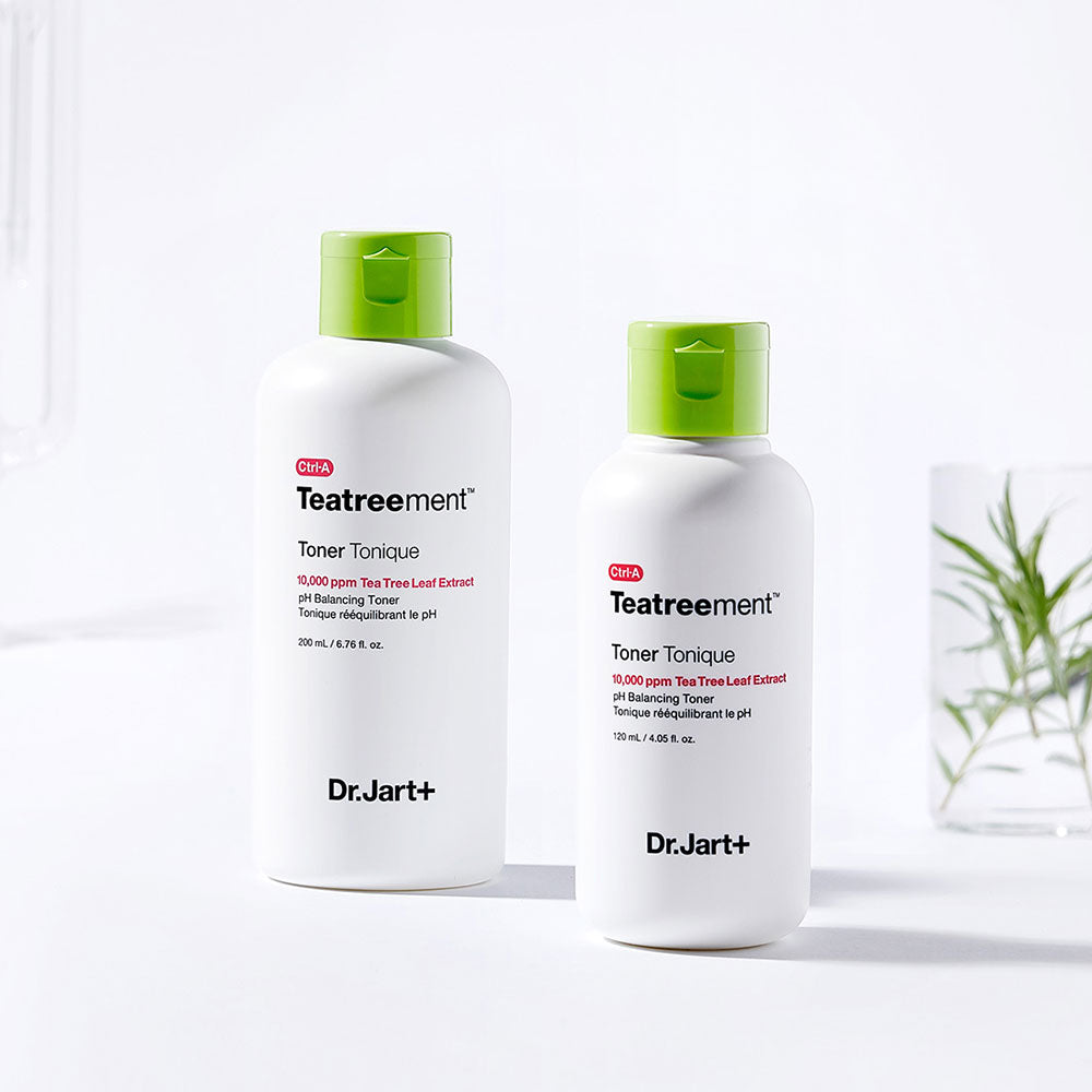DR. JART+ Ctrl-A Teatreement Toner bottles on a white background