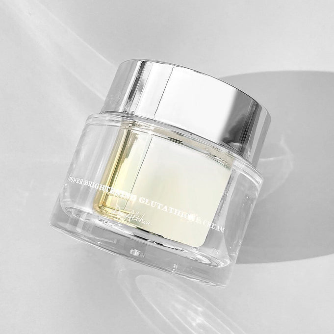 DR.ALTHEA Niathion Cream 30ml in a clear and silver jar on a light background, showcasing luxury skincare packaging.
