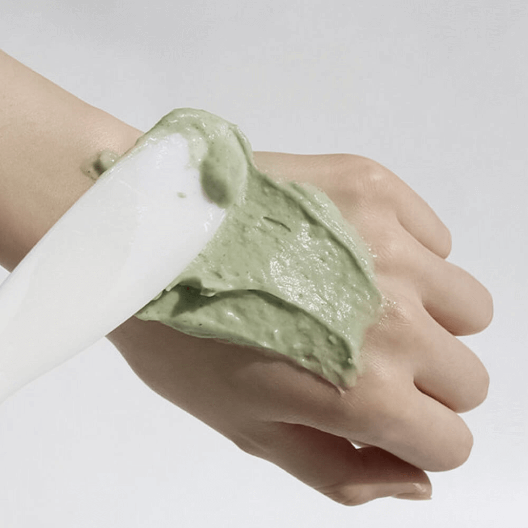 Application of DR.ALTHEA Premium Cica Modeling Mask Set (5ea) on hand for soothing and moisturizing skincare routine.