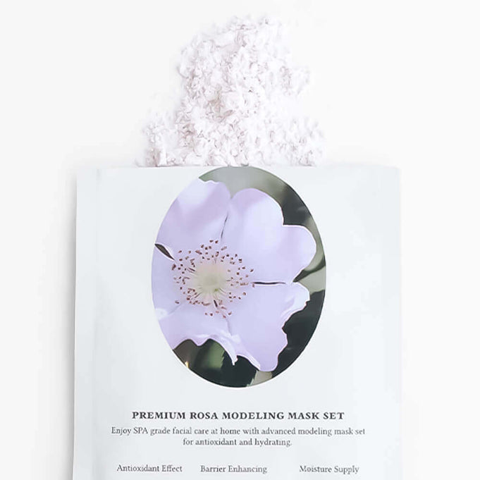 DR.ALTHEA Premium Rosa Modeling Mask Set (5ea) 25g packaging with floral design