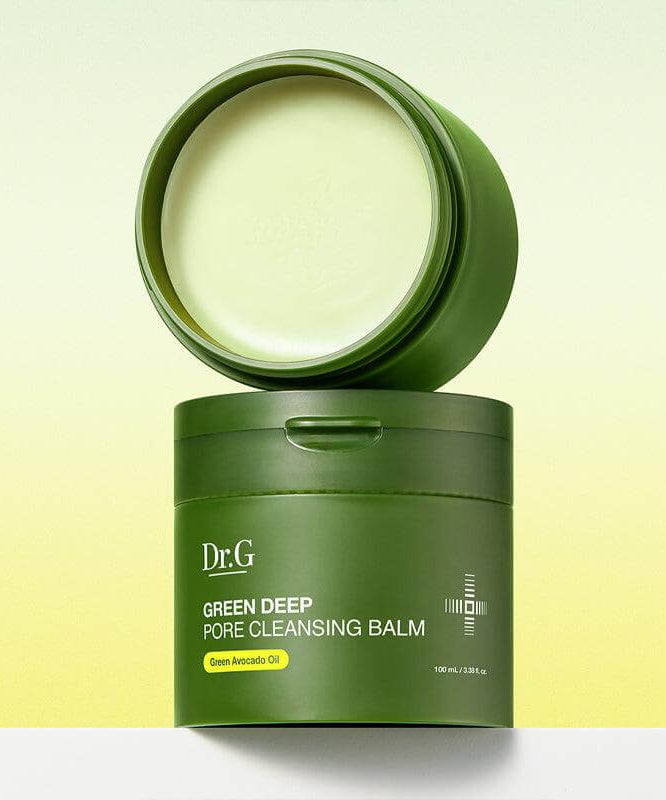DR.G Green Deep Pore Cleansing Balm with avocado oil in green container