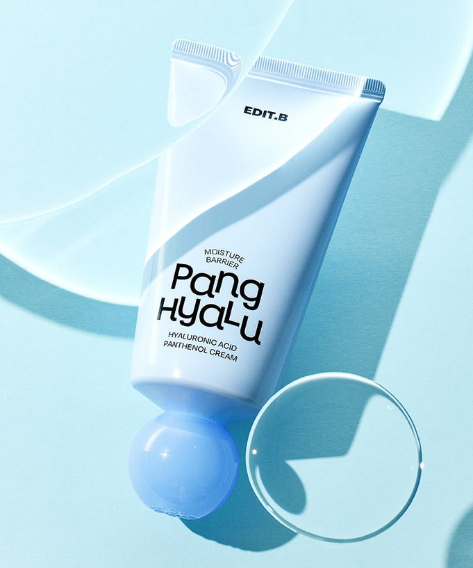 EDIT.B Moisture Barrier Pang Hyaluronic Acid Pathenol Cream 100ml product image on blue background