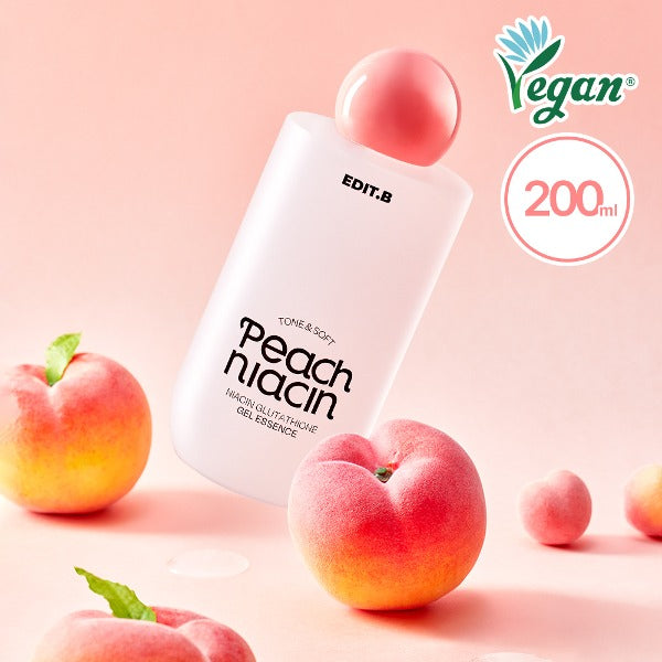 EDIT.B Tone & Soft Peach Niacin Glutathione Gel Essence 200ml | Kool Seoul