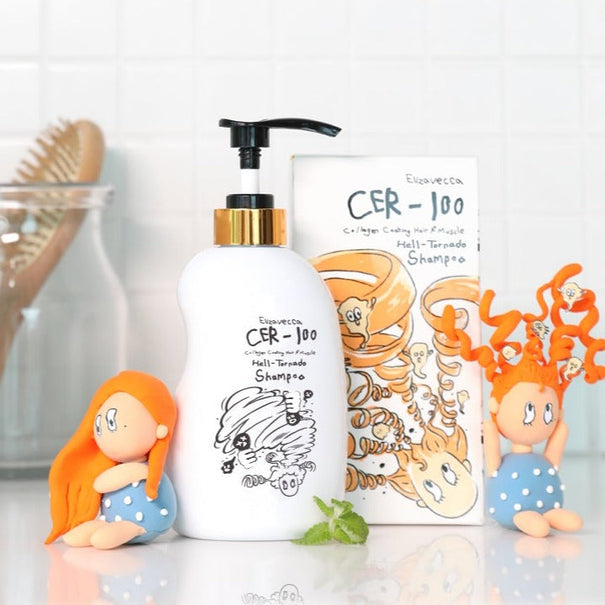 ELIZAVECCA Cer-100 Collagen Coating Hair A+ Muscle Hell Tornado Shampoo 500ml available on Koolseoul.com, your Korean Eshop from Seoul !