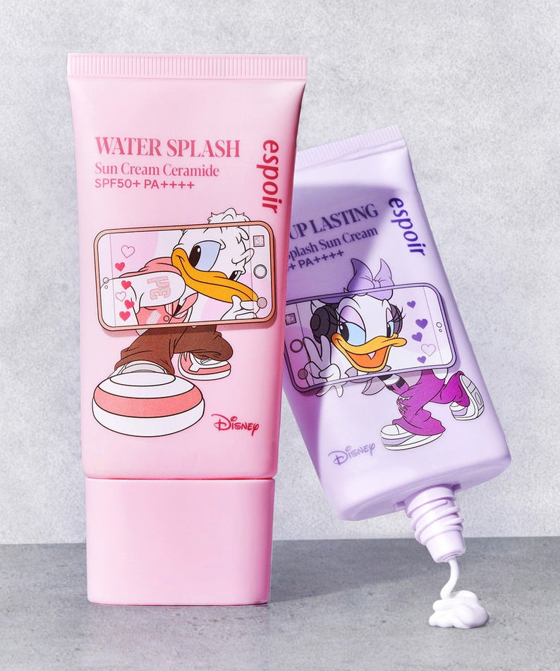 ESPOIR Water Splash Sunscreen Tone Up Lasting [Disney Edition] with Disney characters on packaging
