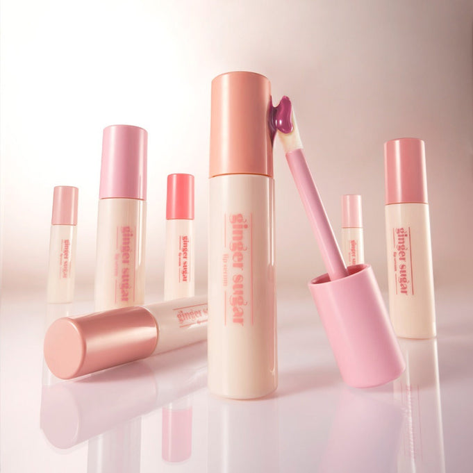 ETUDE Ginger Sugar Lip Serum 13g tubes with applicator; hydrating lip serum for smooth lips.