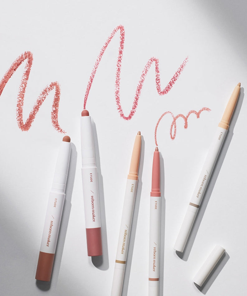 ETUDE Re-creation Maker Aegyo-sal Liner in various shades on white background