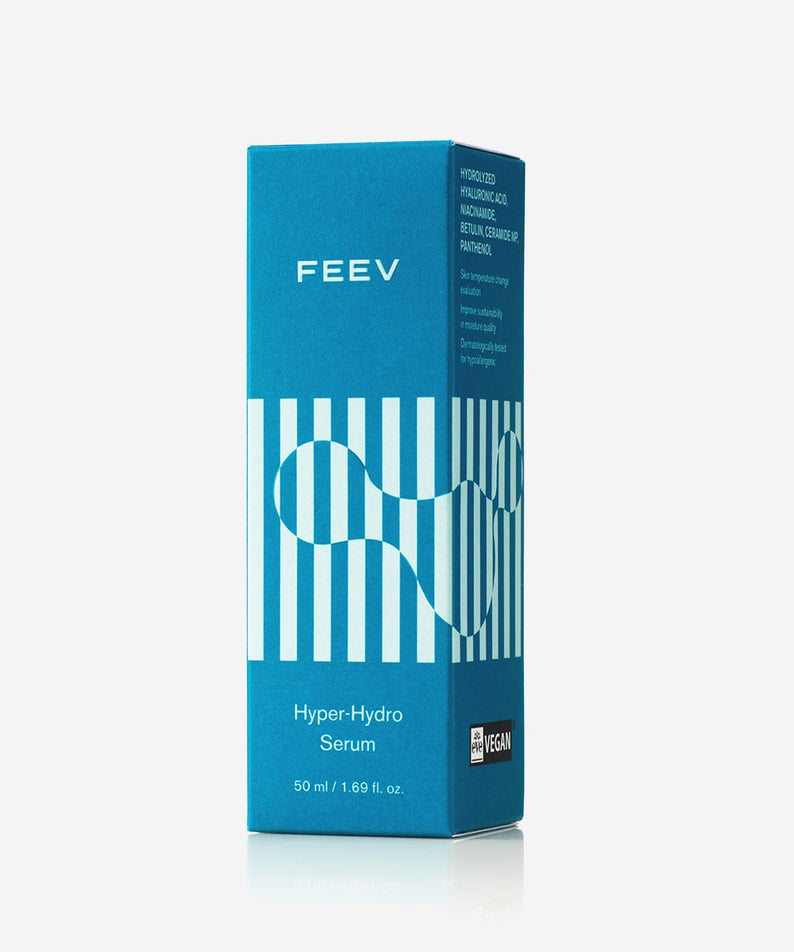 FEEV Hyper Hydro Serum 50ml in blue packaging, moisturizing skincare product