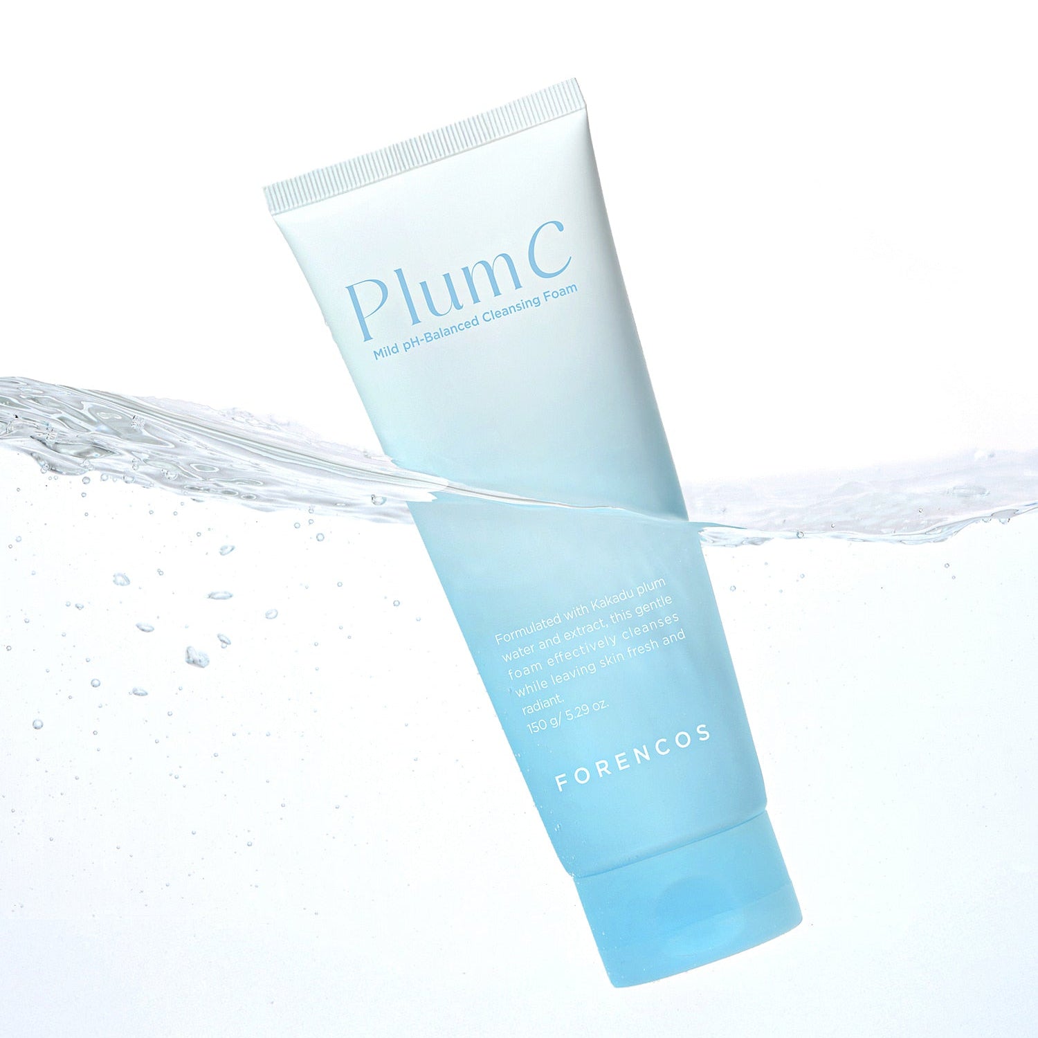FORENCOS Plum C Mild Mild Acidic Cleansing Foam 150g submerged in water