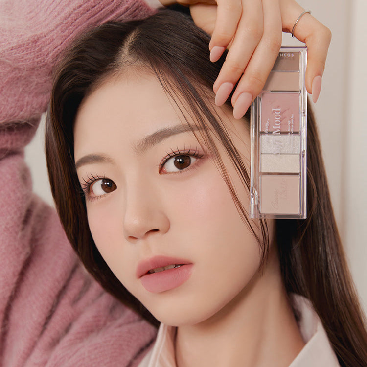 Person holding the FORENCOS Soft Mood Eye Palette showcasing eyeshadow shades in a stylish packaging.