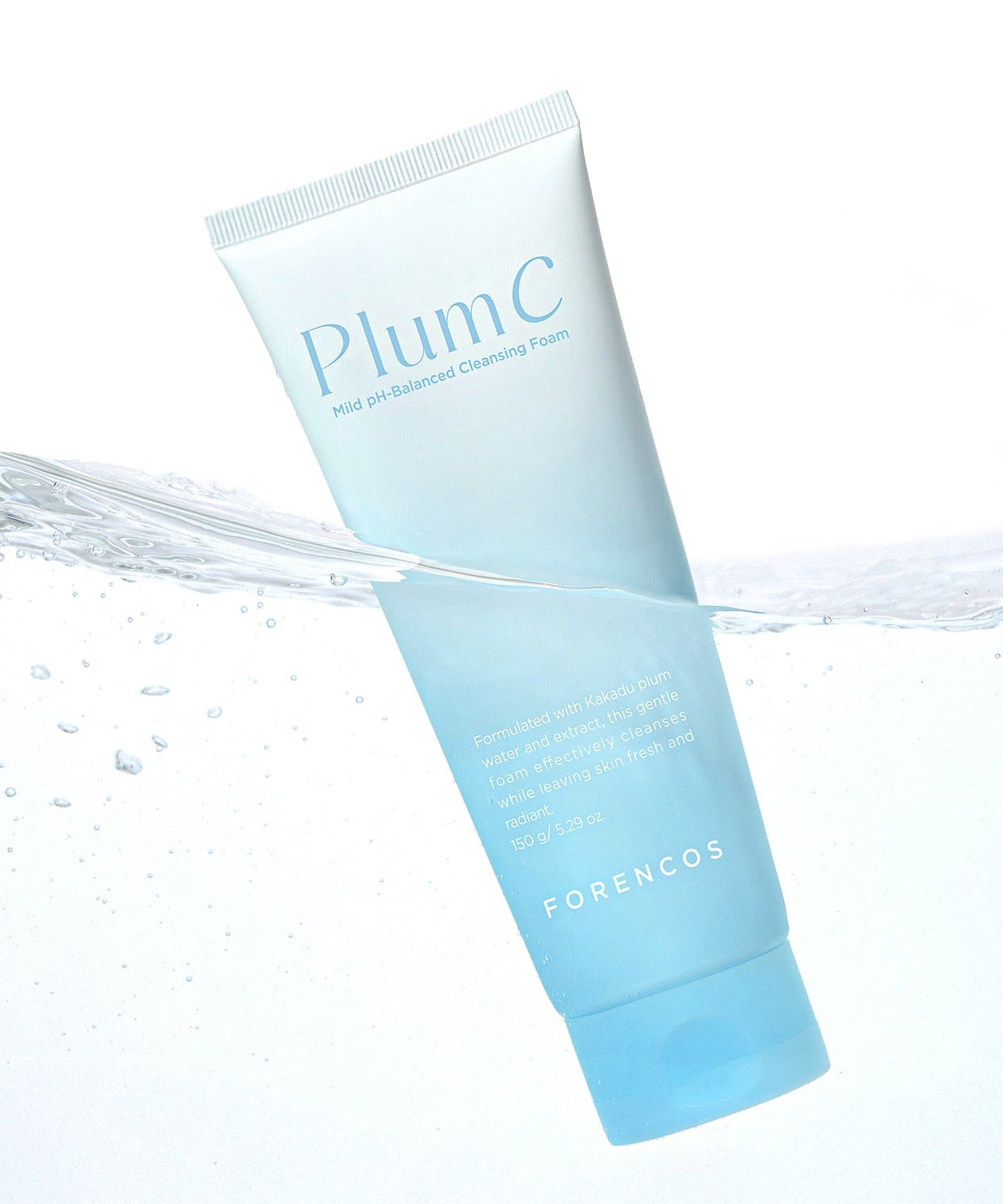 FORENCOS Plum C Mild Mild Acidic Cleansing Foam 150g submerged in water