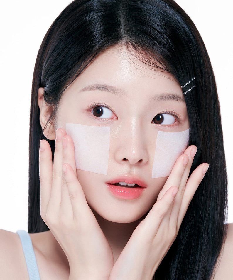 Woman using FORENCOS Plum C Mild Mild Acidic Toner 300ml with facial pads on face, showcasing skincare routine benefits.