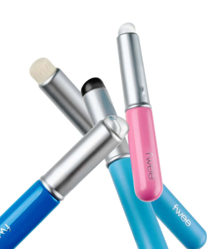 FWEE Fingerlike Lip Brush set in multiple colors, showcasing professional makeup tools with sleek design.