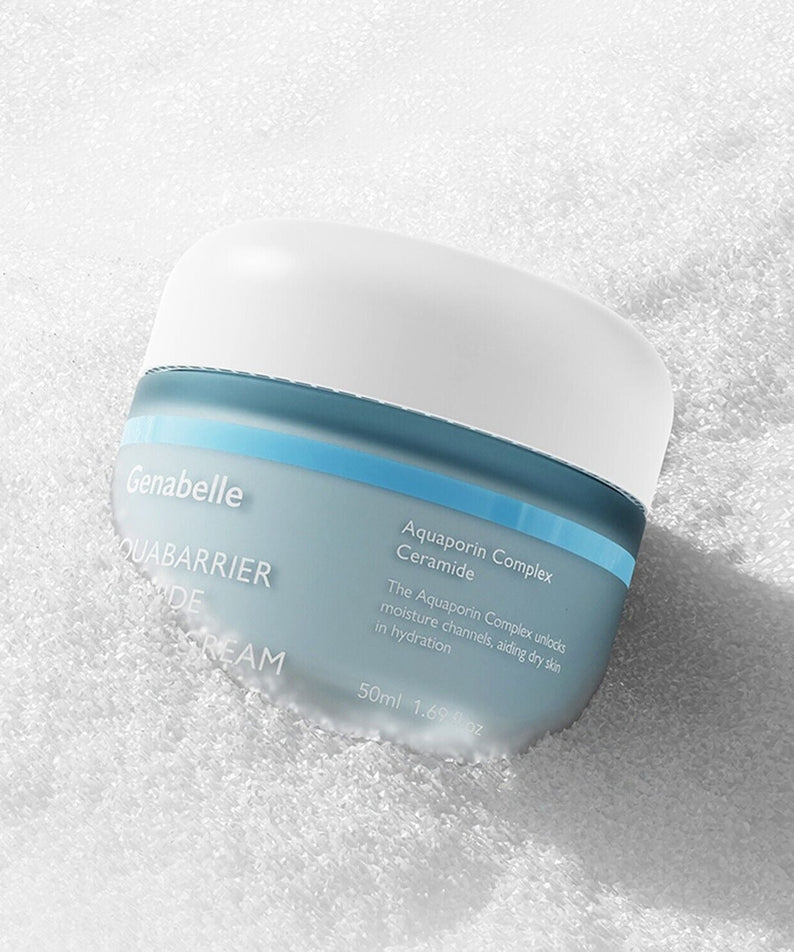GENABELLE Auqabarrier Ceramide Capsule Cream 50ml on snow background