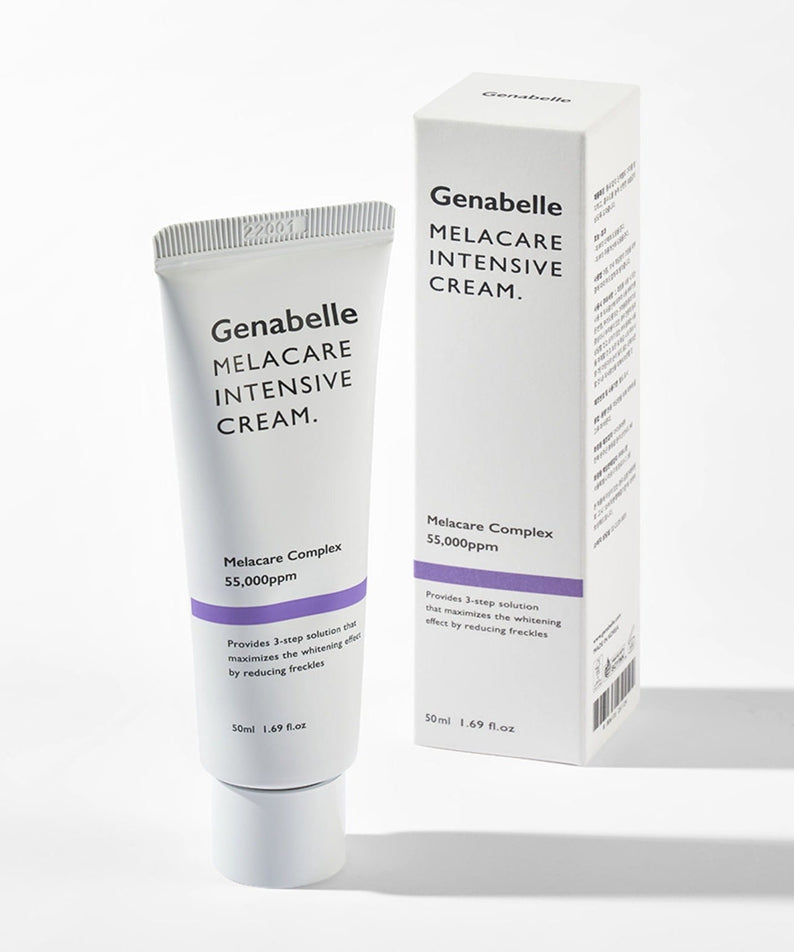 GENABELLE Melacare Intensive Cream 50ml tube with box, showcasing skincare product packaging.