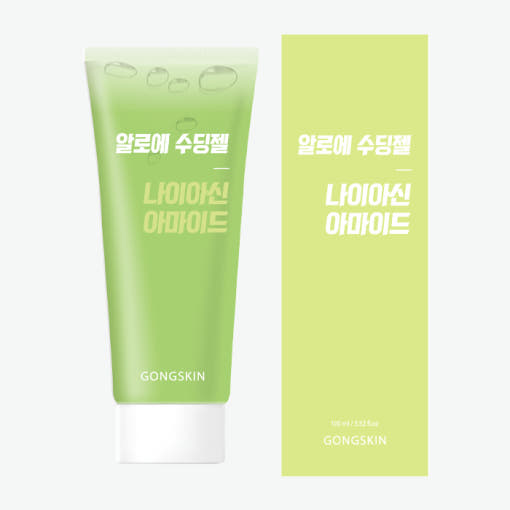 GONGSKIN Aloe Niacinamide Massage Soothing Gel 100ml packaging with Korean text