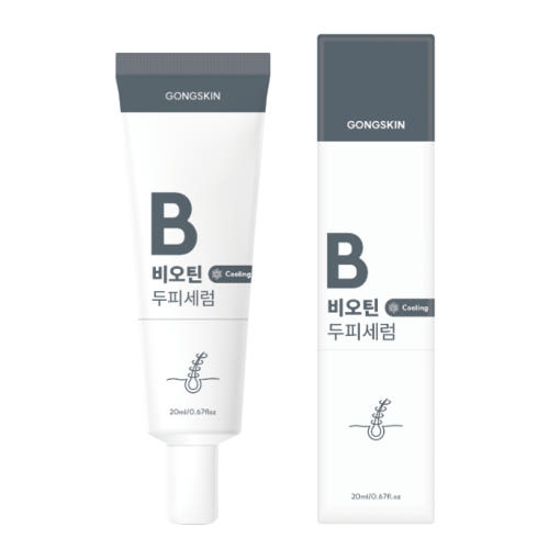 GONGSKIN Biotin Cooling Scalp Serum 20ml product image showing packaging and bottle