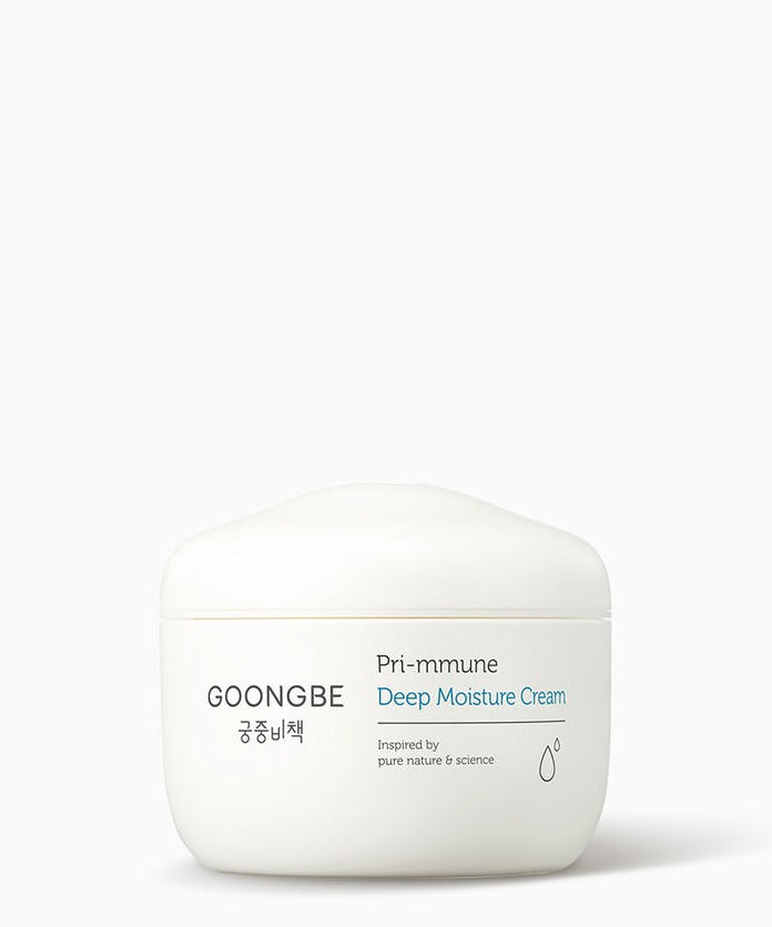 GOONGBE Pri-mmune Deep Moisture Cream 100ml jar with white packaging against a plain background.