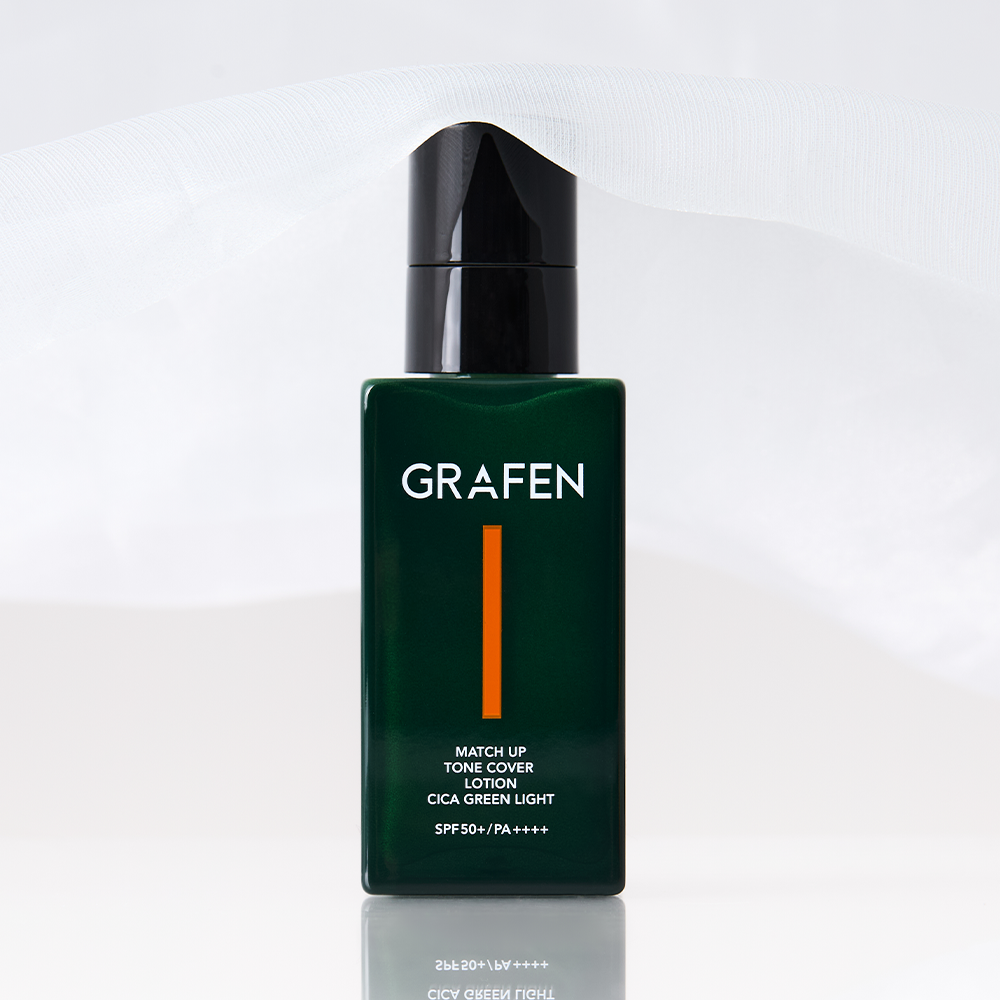 GRAFEN Match Up Tone Cover Lotion Cica Green Light 50ml – Gentleman Korea men’s tone cover lotion, Cica soothing, SPF protection