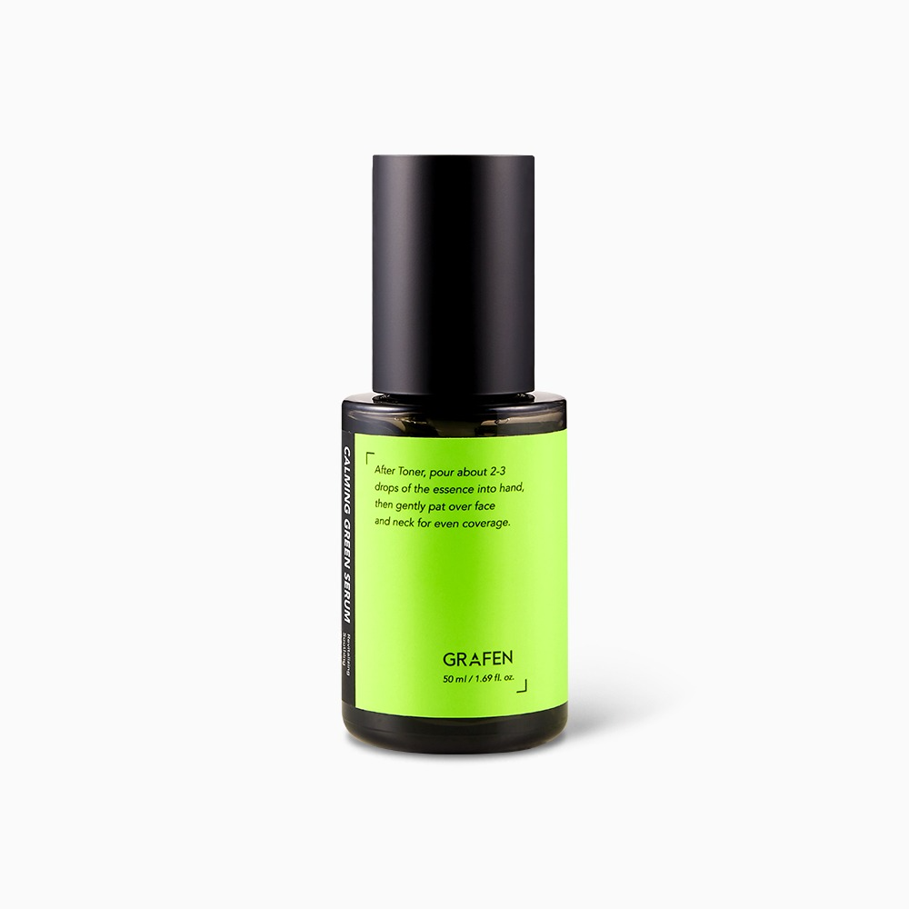 GRAFEN Calming Green Serum 50ml bottle on white background Gentleman Korea Korean skincare for men