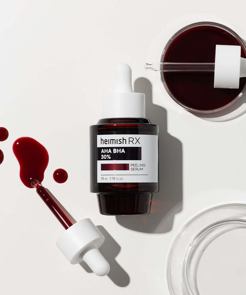 HEIMISH RX AHA BHA Peeling Serum 35ml with dropper and serum texture