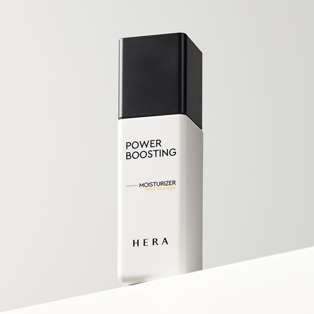 HERA Power Boosting Moisturizer 110ml bottle for men by Gentleman Korea, minimalist white and black packaging