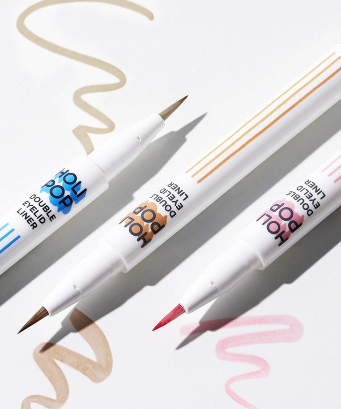 HOLIKA HOLIKA Holipop Double Eyelid Liner in three colors on white background