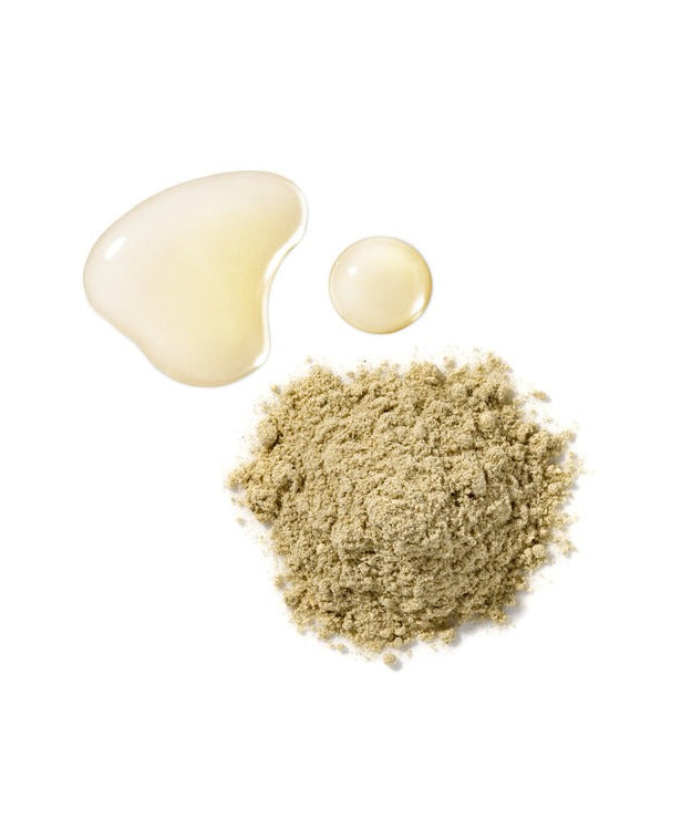 HOLITUAL Clean Therapy Powder Mask with powder and liquid texture on white background