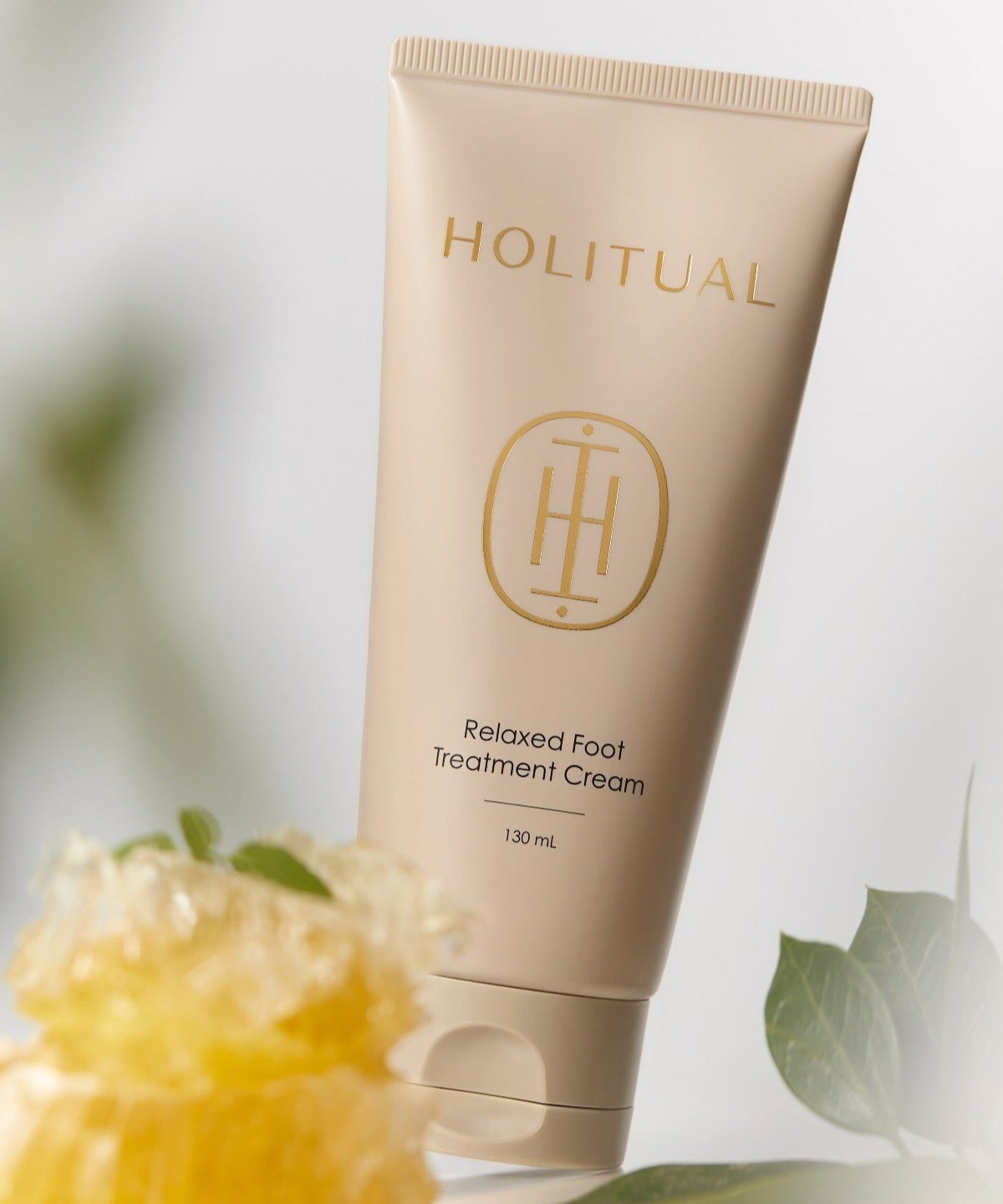 HOLITUAL Relaxed Foot Treatment Cream 130ml tube with botanical elements