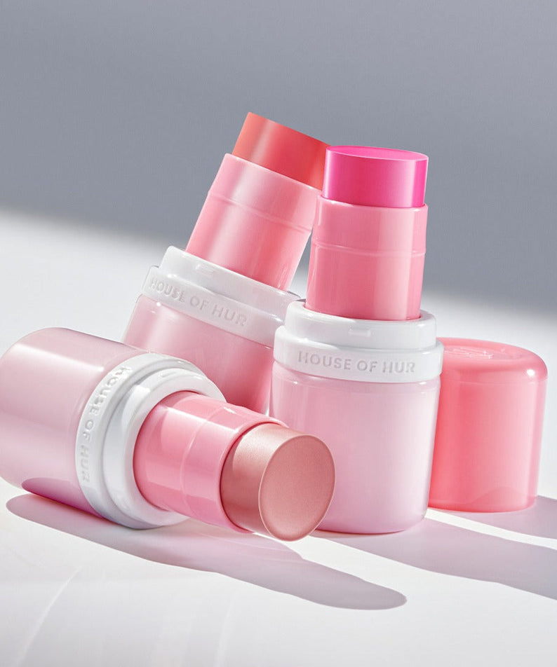 HOUSE OF HUR Every Cheek Blush in pink hues with open caps
