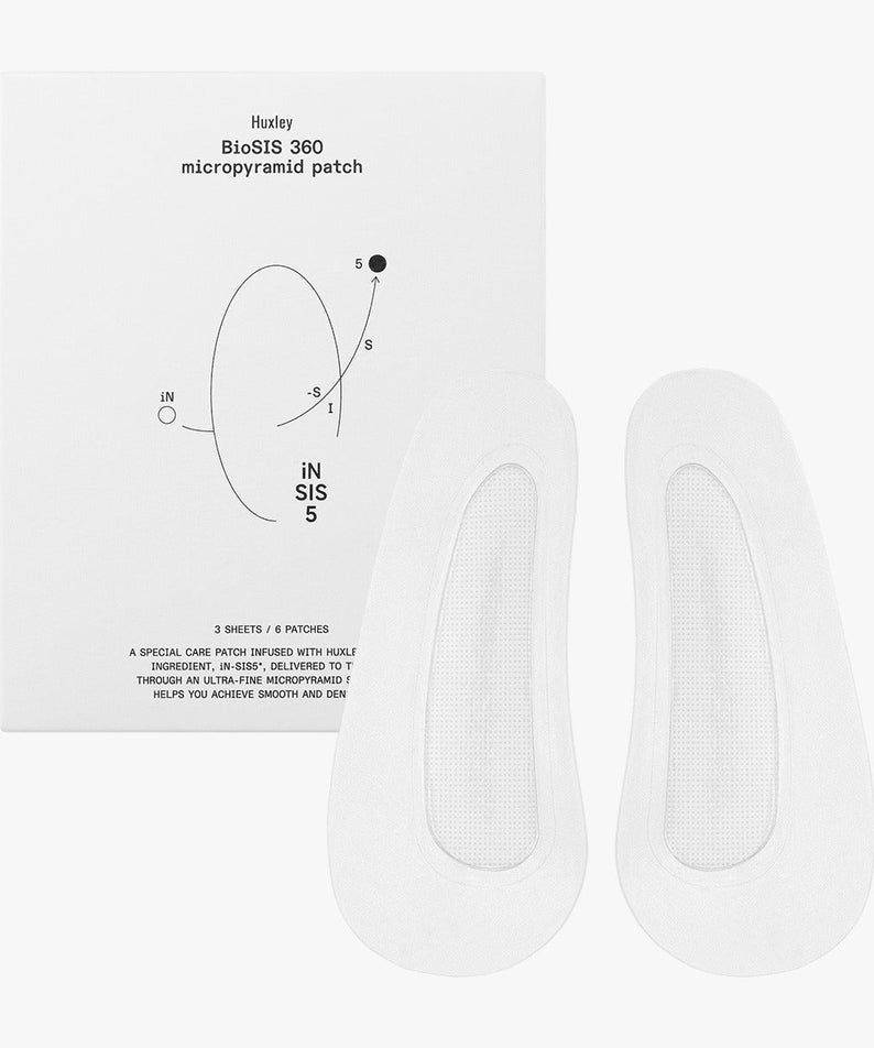 HUXLEY BioSIS 360 Micropyramid Patch with two patches displayed in front of packaging