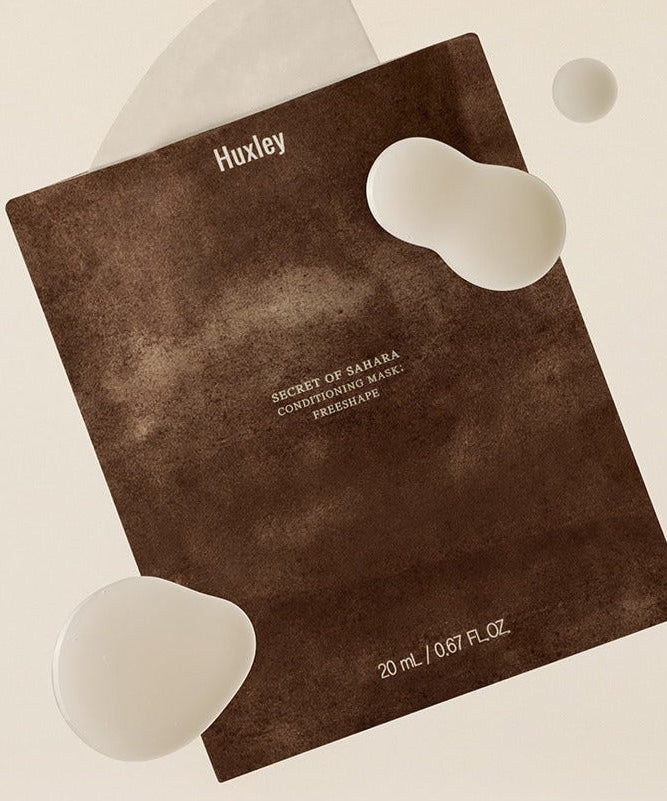 HUXLEY Conditioning Mask Freshape 20ml with packaging and product details displayed.