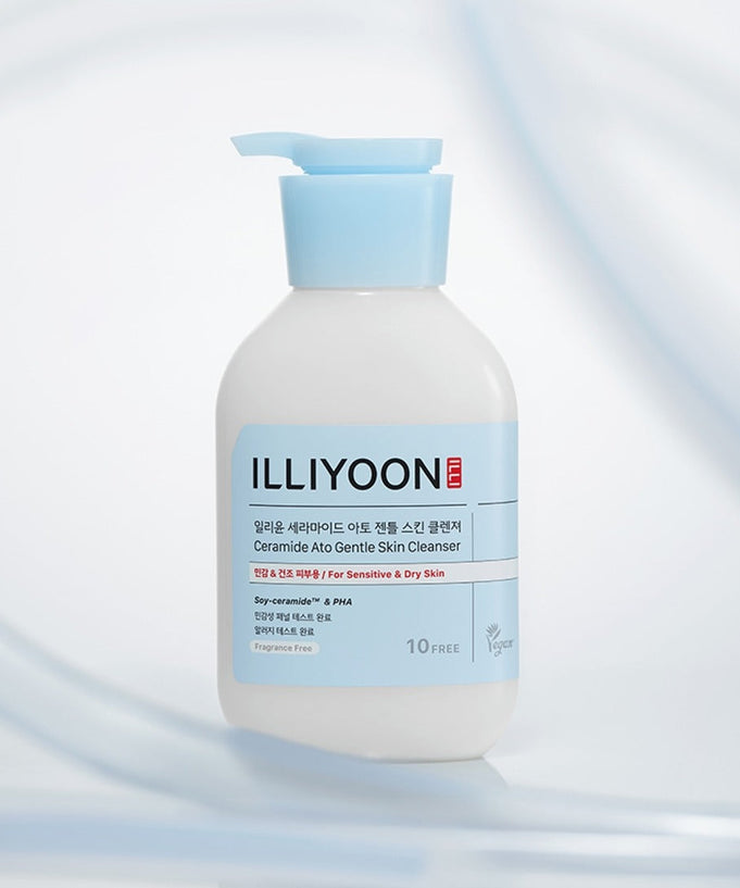 ILLIYOON Ceramide Ato 5.0 Gentle Skin Cleanser 400ml bottle for sensitive skin.