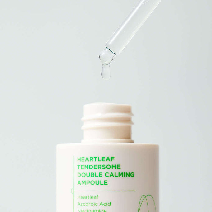 ILSO Eoseongcho Tenderjom Double Calming Ampoule 30ml with dropper for skincare.