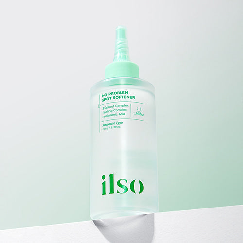 ILSO No Trouble Spot Softemer 150g bottle in a light green and clear design