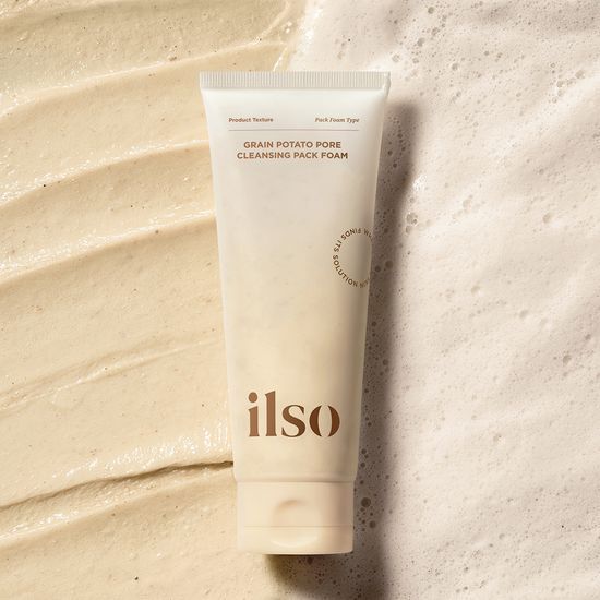 ILSO Grain Potato Cleansing Pack Foam 150ml in tube form with foam background