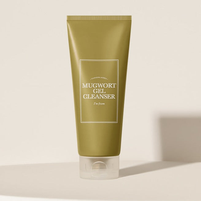 I'M FROM Mugwort Gel Cleanser 150ml in green tube with white label for skincare