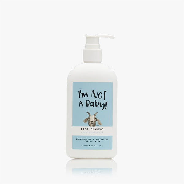 I'M NOT BABY Kids Shampoo 500ml bottle with pump, moisturizing formula for kids' delicate hair, branded packaging front view