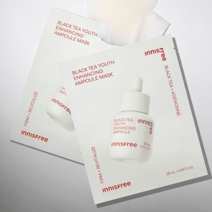 INNISFREE Black Tea Youth Enhancing Ampoule Mask | Kool Seoul