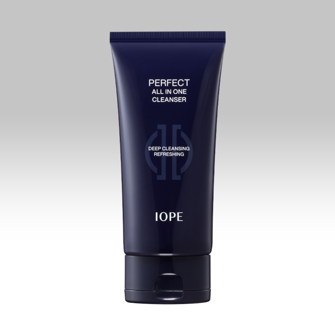 IOPE Man Perfect All-in-One Cleanser 125g in dark blue tube packaging.