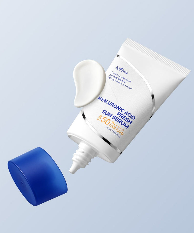 ISNTREE Hyaluronic Acid Fresh Sun Serum 50ml tube with blue cap
