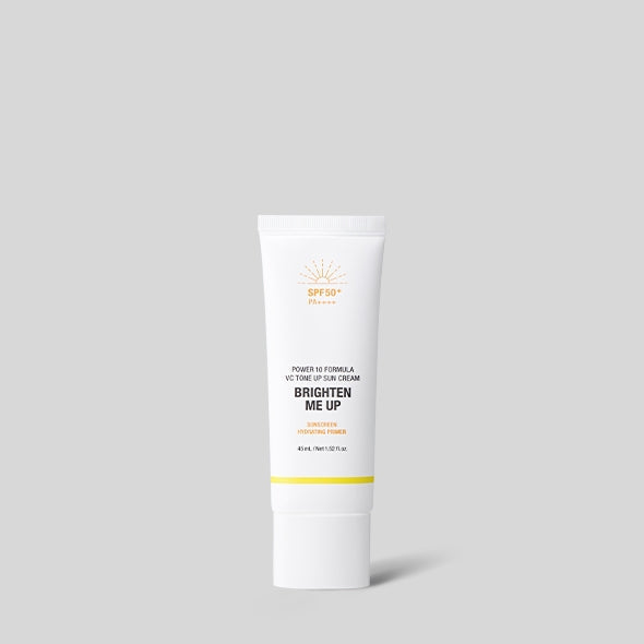 IT'S SKIN Power 10 VC Tone Up Sun Cream 45ml tube on a grey background.