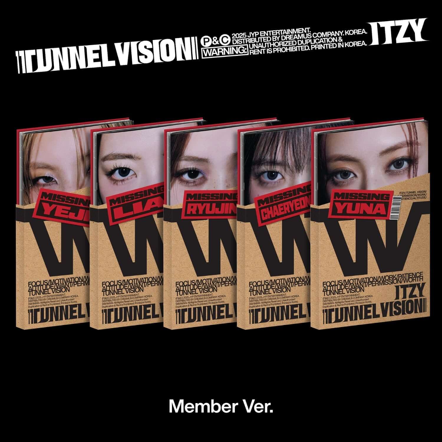 ITZY - [TUNNEL VISION] (Member Ver.) (Random 1 of 5) - Kpop  | Kool Seoul - Buy Kpop Albums Online