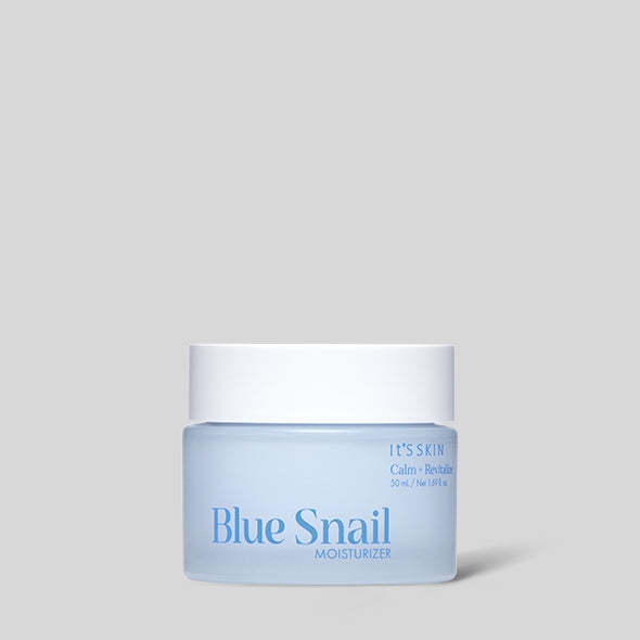 Image of IT'S SKIN Blue Snail Cream 50ml in a blue jar with white lid.