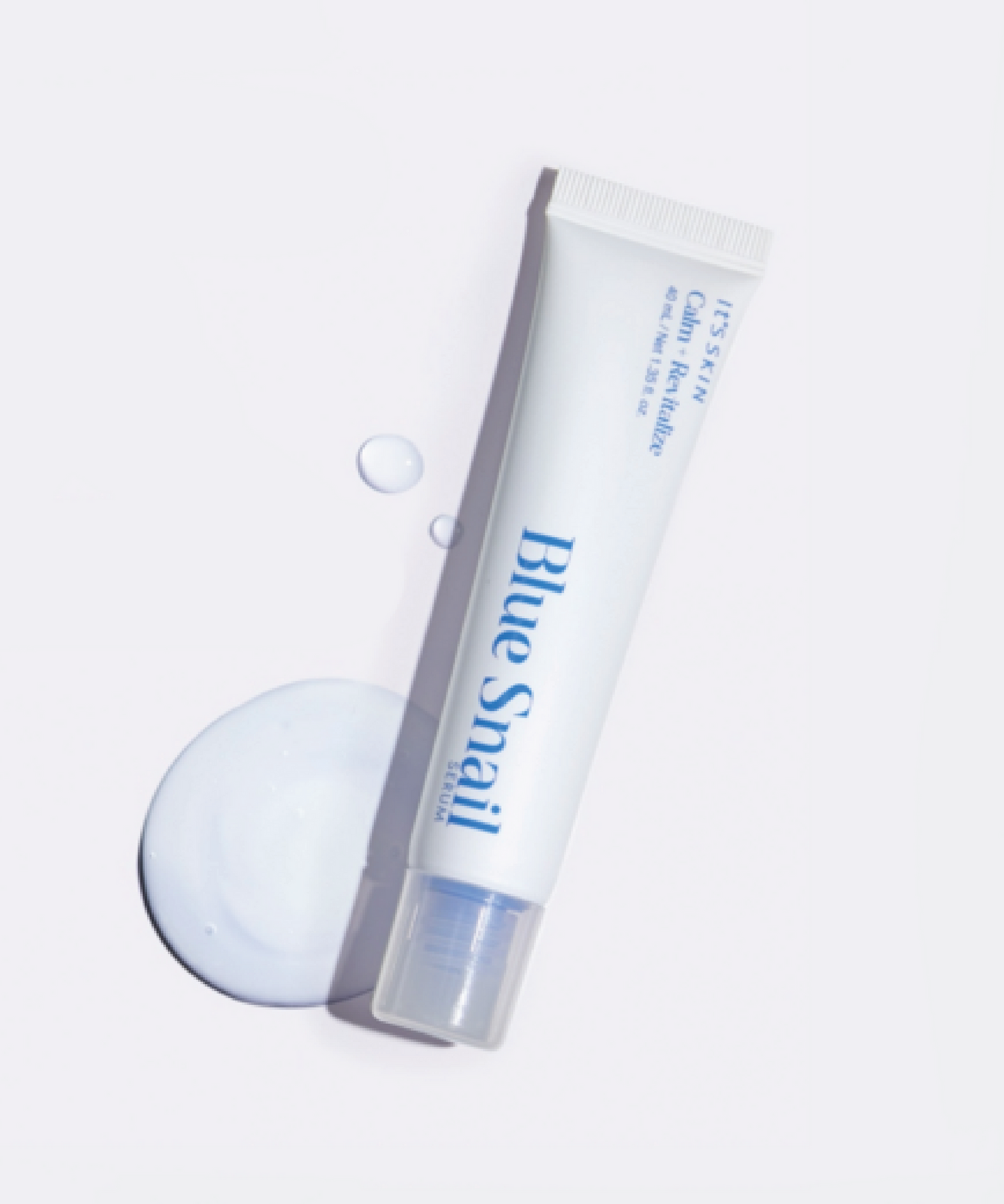 Image of IT'S SKIN Blue Snail Serum 40ml tube with serum texture.