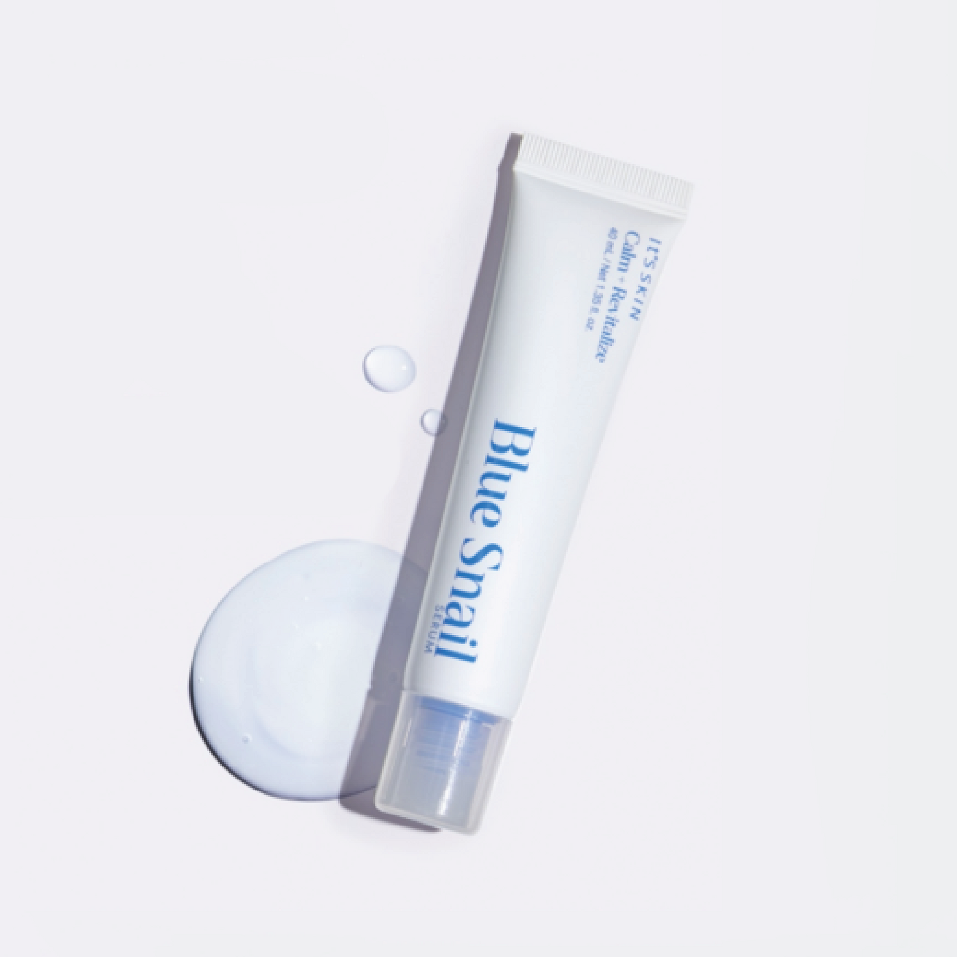 Image of IT'S SKIN Blue Snail Serum 40ml tube with serum texture.