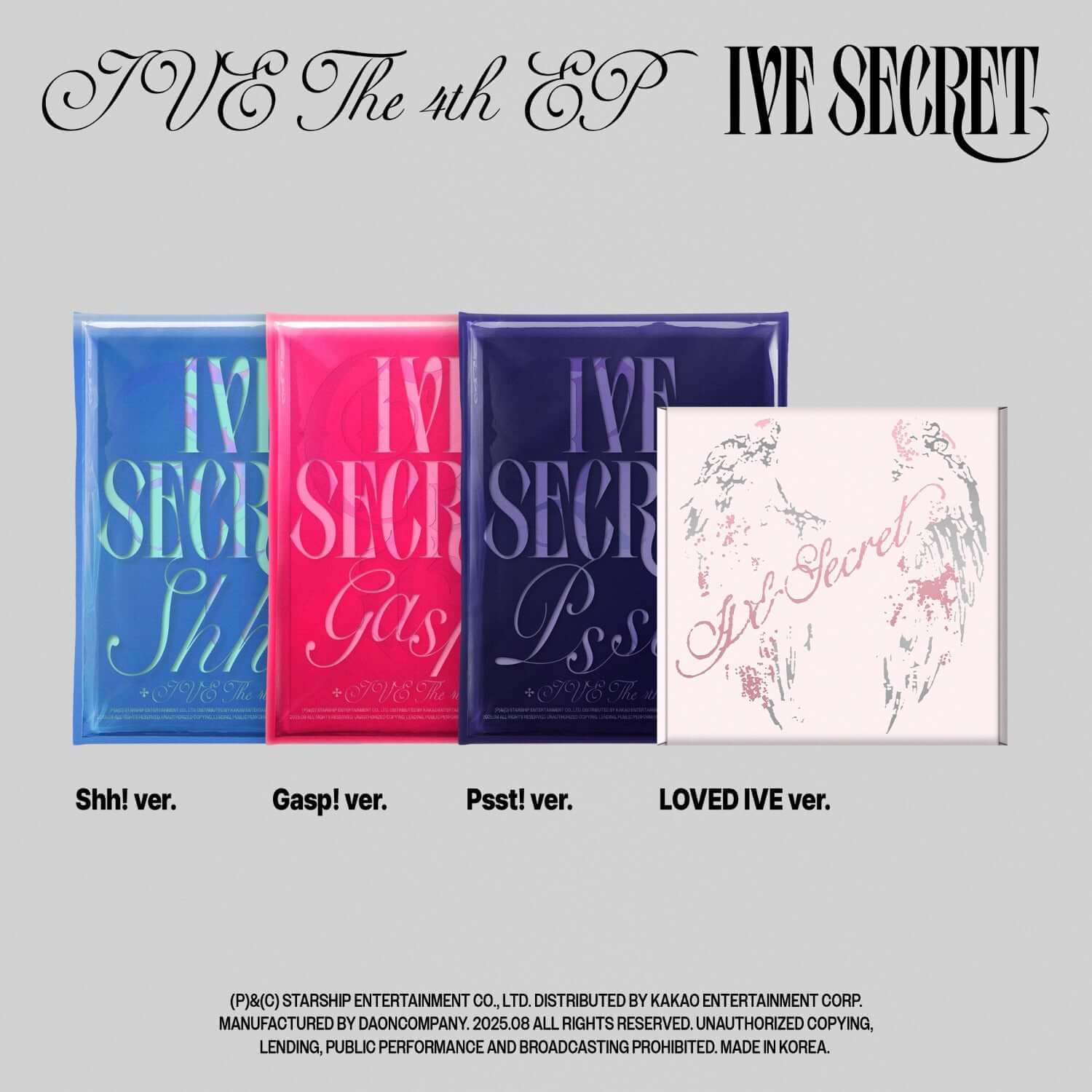 IVE - IVE THE 4th EP [IVE SECRET] (Random 1 of 4) - Kpop Alb | Kool Seoul - Buy Kpop Albums Online